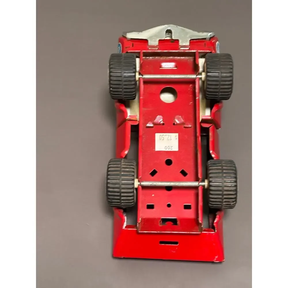 Vintage Tonka Red Tow Truck 24 hour service Interstate Safety Patrol vehicle 9”